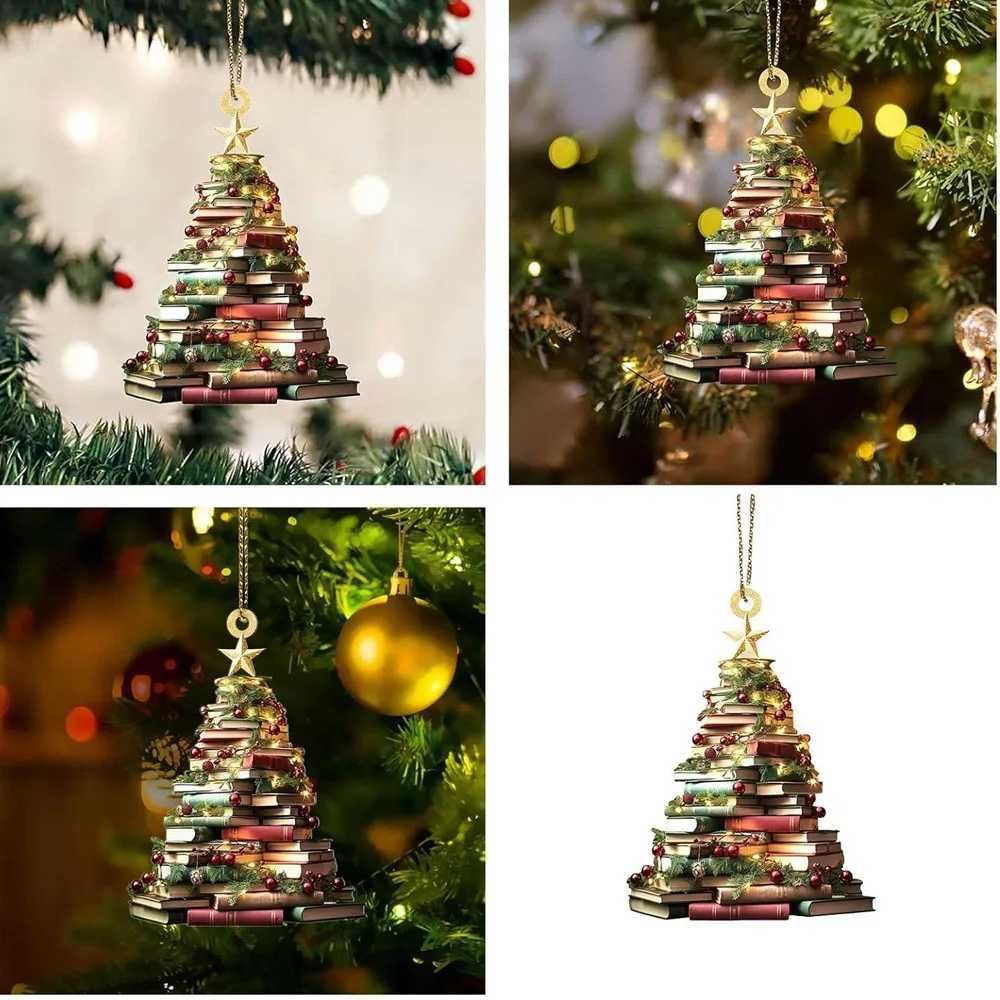 Christmas Tree Decorations Hanging Decorations Home Holiday Acrylic DIY Pendant Xmas Decor Ornament Navidad C251024
