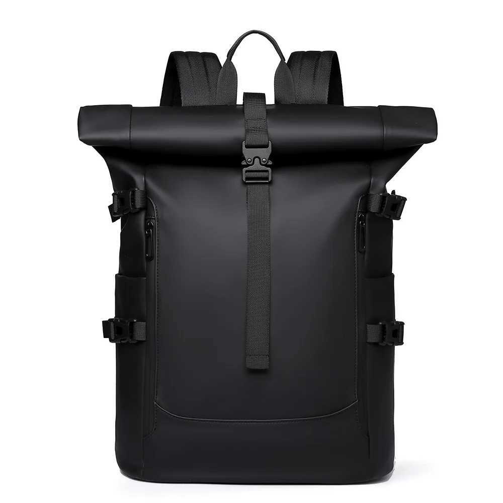 New Shoulder Bag Mens Senior Sense of Business Computer Outdoor Leisure Rolled Edge Travel Backpack Fashion Commuting W251025