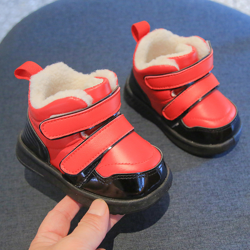 Toddler Little Kids Winter Shoes for Infant Toddler Kids Snow Boots Umshop Double Hook Loop Warm Plush Child Girls Boys Boots Size 15 - 24 U1170