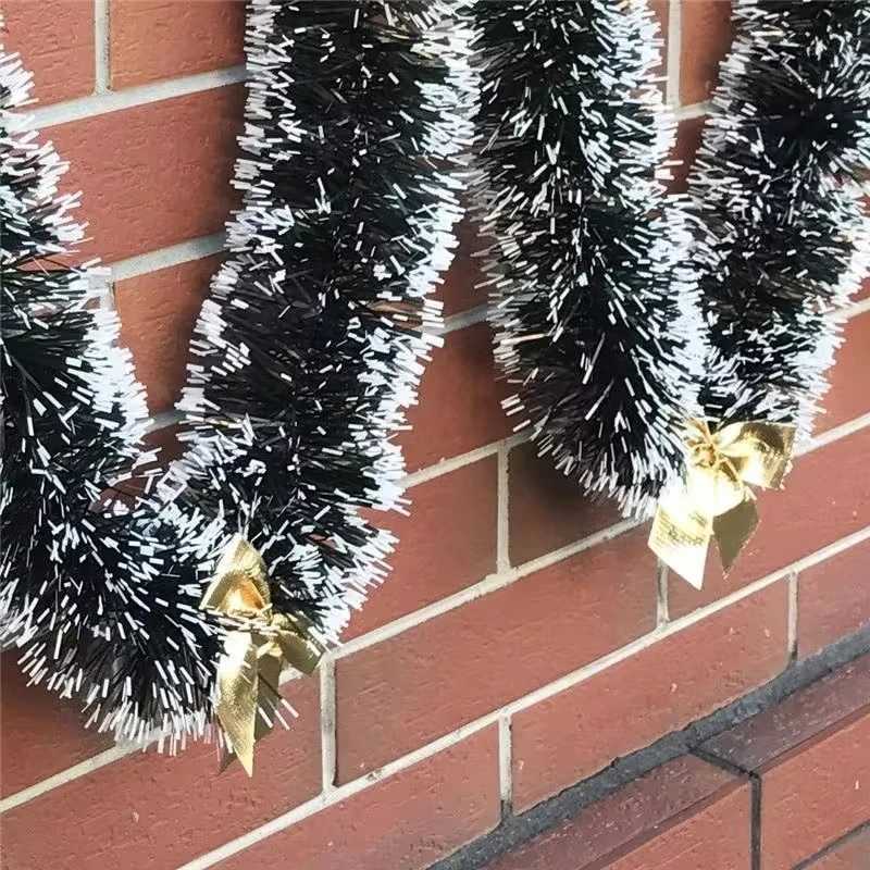 1PCS 2M Christmas Eve Decoration Bar Tops Ribbon Garland Christmas Tree Kitchen Ornaments Wedding Party Decoration Prop C251024