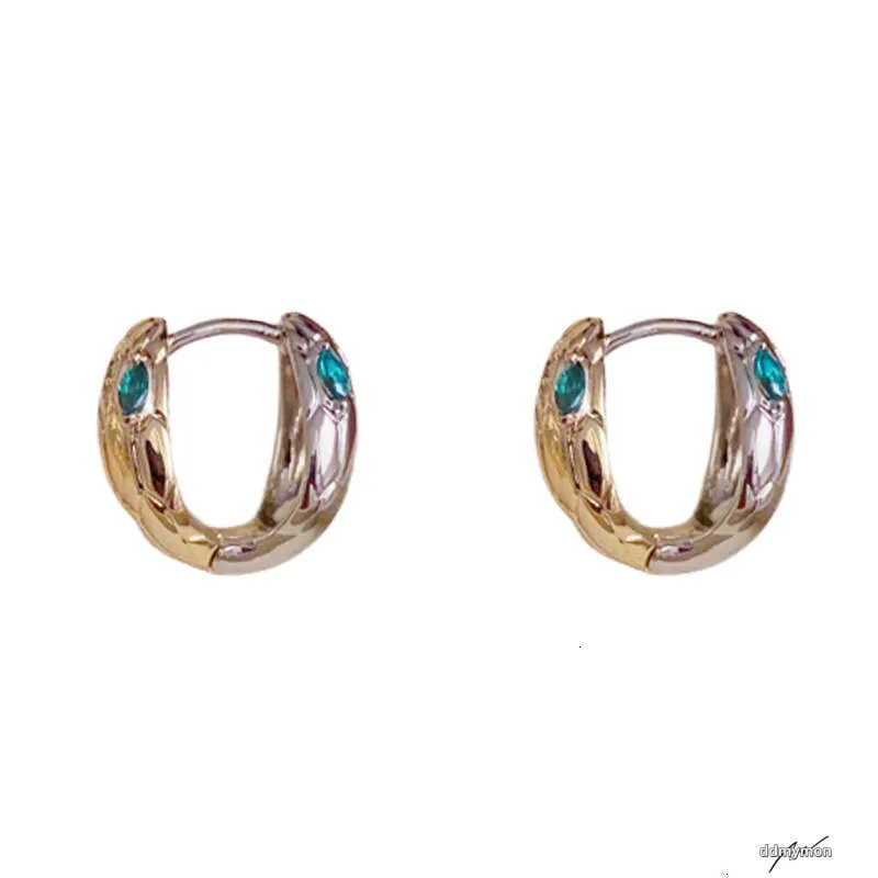 Fashion Snake Earrings: Unique Gold And Sier Color-Block Design, Lightweight High-Quality Jewelry Ddmymon