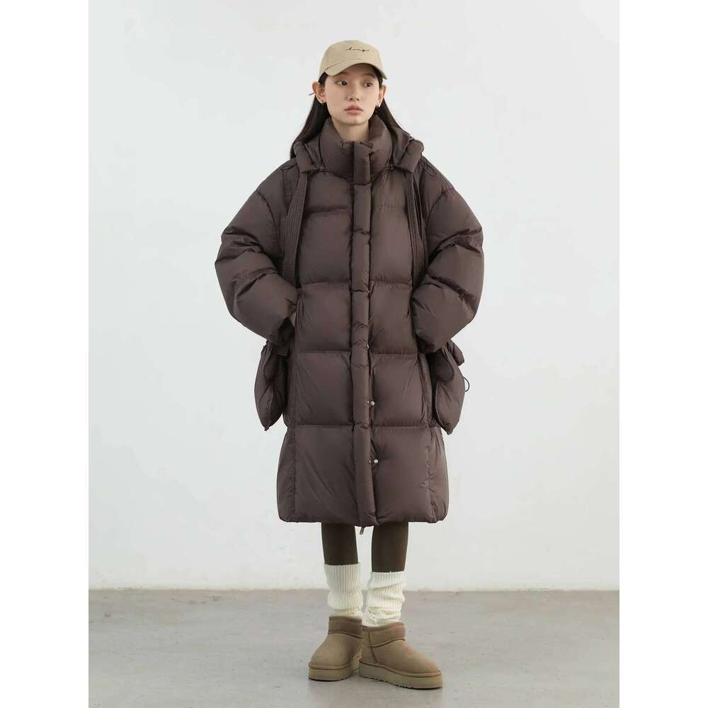 New Women Coats Solid Loose Casual Hooded Jacket Female Soft 90 White Duck Down Coat Thick Autumn Winter 2025 Coats Designer Women