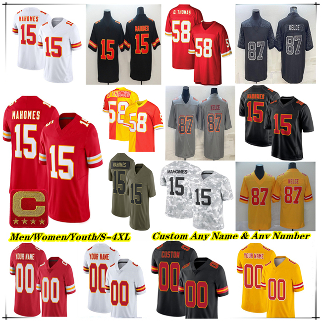 American Football Jersey Chief Mansoor Delane Patrick Mahomes Travis Kelce Rashee Rice Xavier Worthy Chris Jones Drue Tranquill Peter Woods Kenneth Walker Bolton