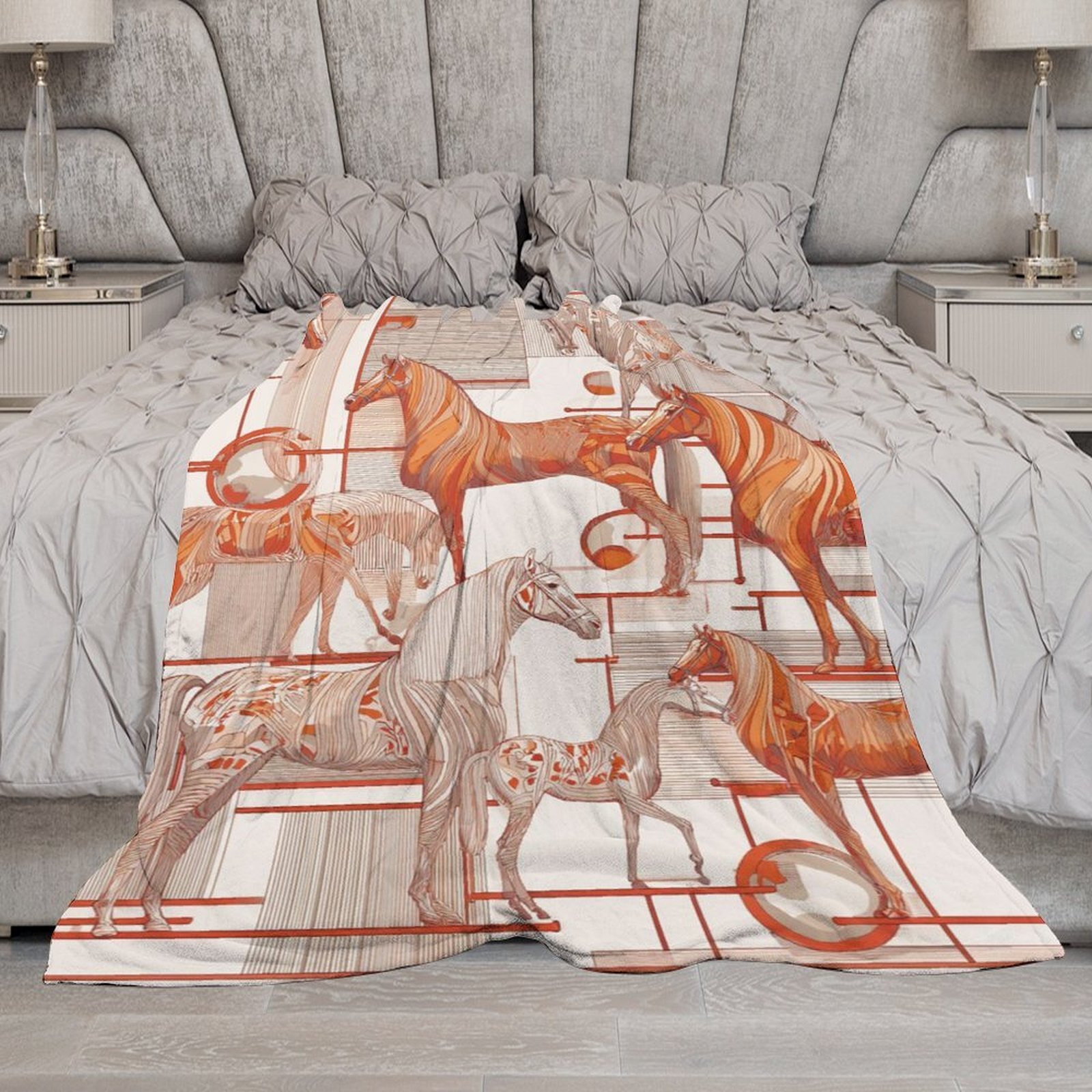 H Designer Horse blanket blanket throw cashmere vibration blanket copert Home Travel Throw Summer Air Conditioner Beach home bedding blankets throws H