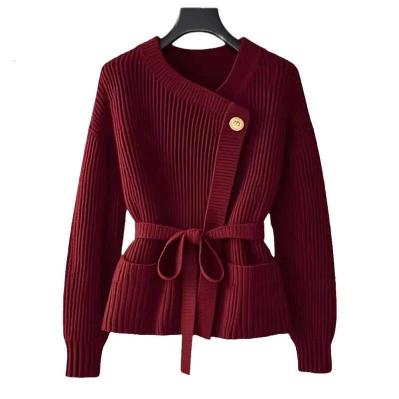 Autumn Winter Cardigan Sweater Coat Women Allmatch Fashion Temperament Knitwear Female Longsleeved Elegant Top Ladies 251021