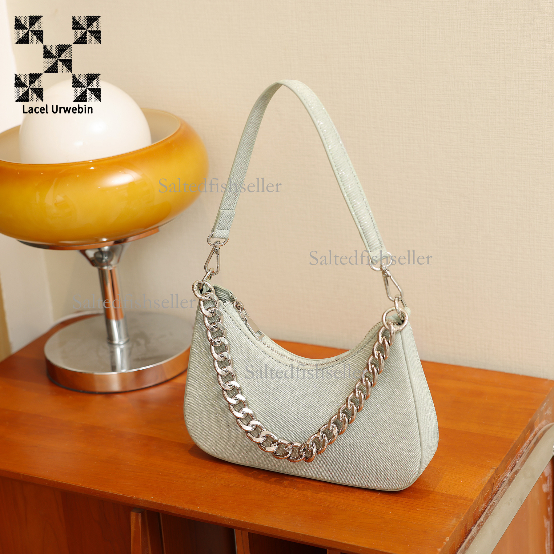 Lacel Urwebin Fashion Women's Bag 2025 New Stylish Underarm Chain Bag Ins Daily Commute Single Shoulder Crossbody Baguette Bag Free shipping