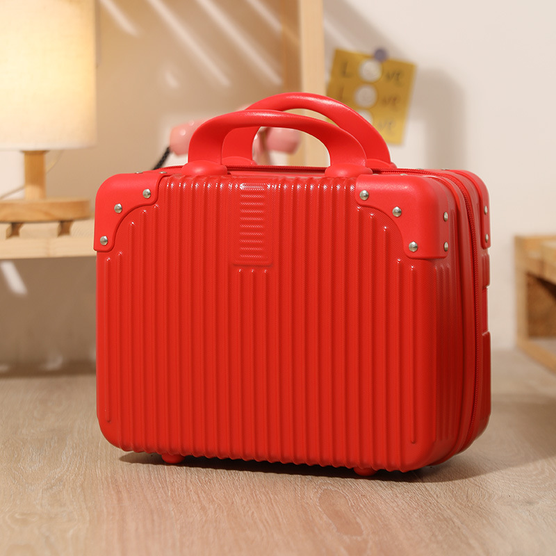 14-inch suitcase cosmetic bag small luggage box female internet celebrity boarding lightweight leather suitcase mini storage box 2025