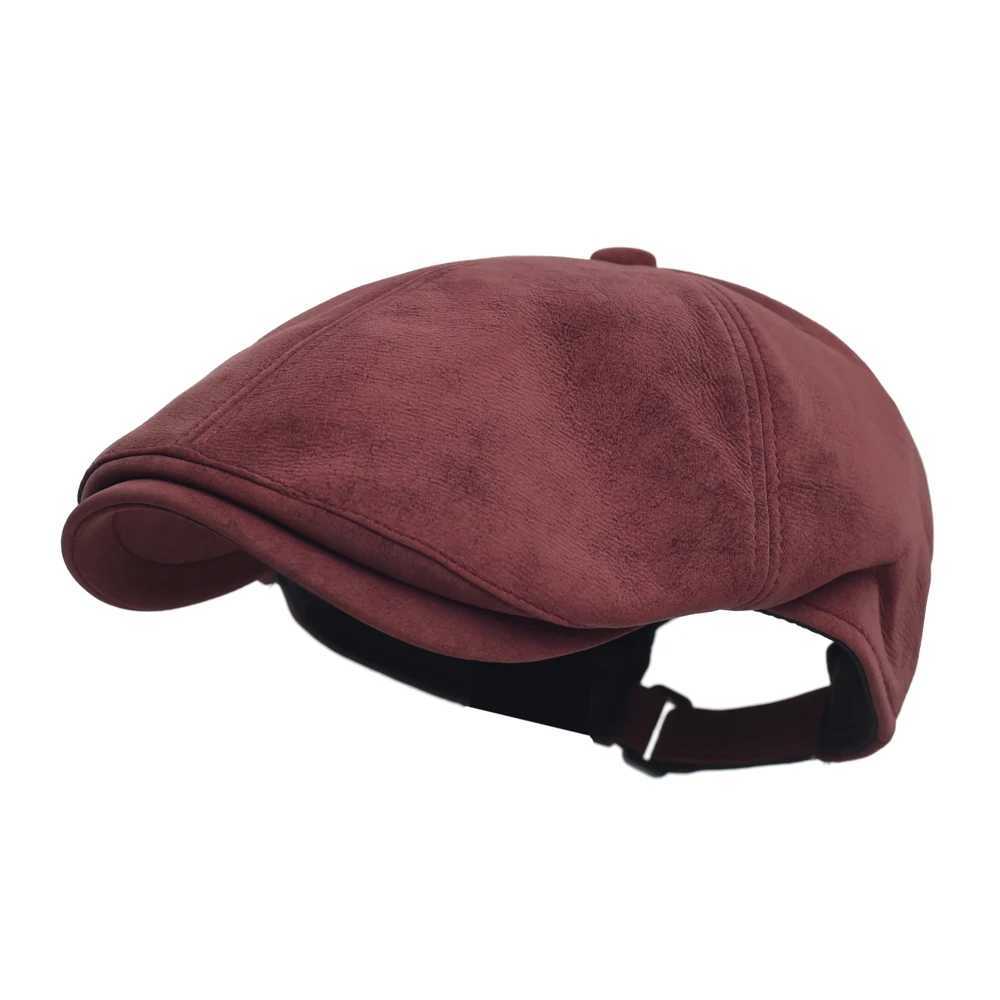 Autumn Winter Faux Leather C Newsboy C Hat Men Wen Casual Beret Solid C PU Leather Flat Cs Vintage Y251025