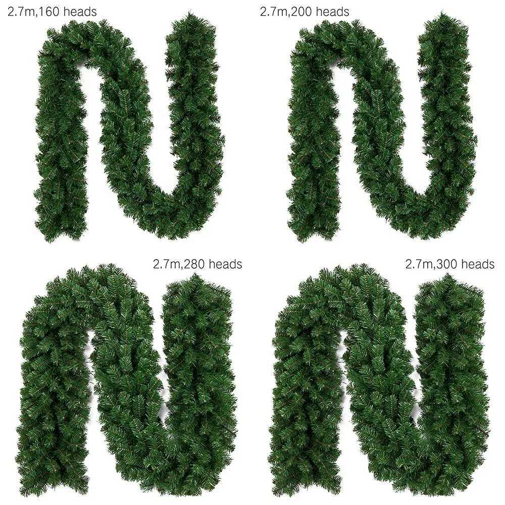 27M Artificial Rattan Wreath Decor Pine Tree Christmas Decoration For Kids Home Navidad Xmas Pine Tree Rattan Hanging Ornament C251024