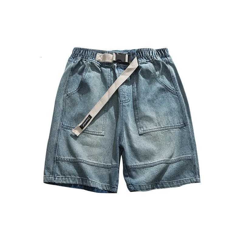 Fashion Casual Denim Shorts Mens Trend Ins Youth Pop Summer Wear Japanese Gothic Hip Hop Loose Casual Cargo Five Quarter PantsXJ251025