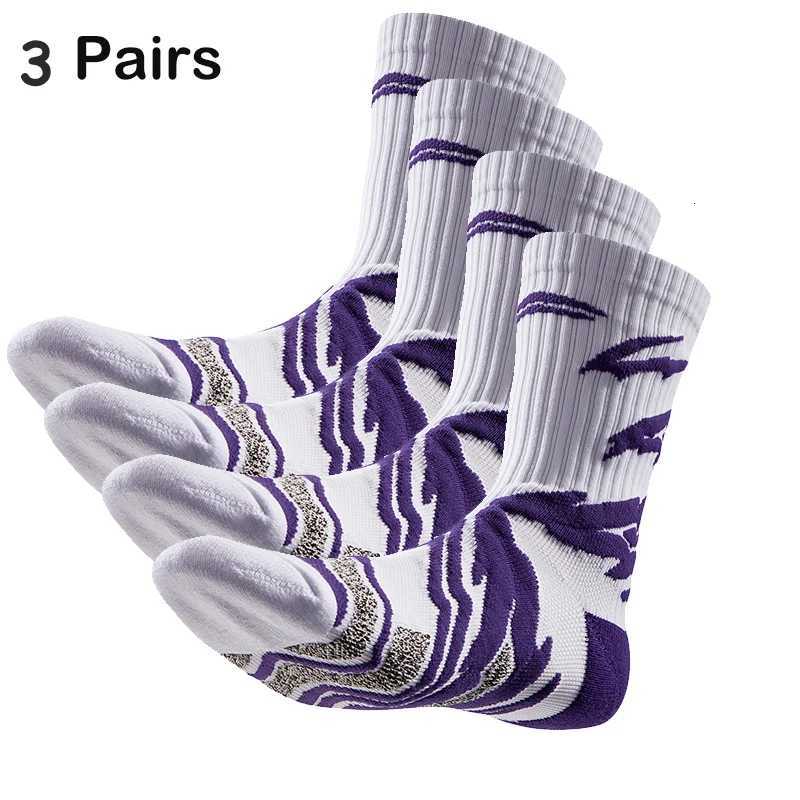3 Pairs Premium Quality Long Training Socks Non Slip Athletes Moisturewicking Socks Outdoor Golf Racing Cycling Socks Footwear Y251024
