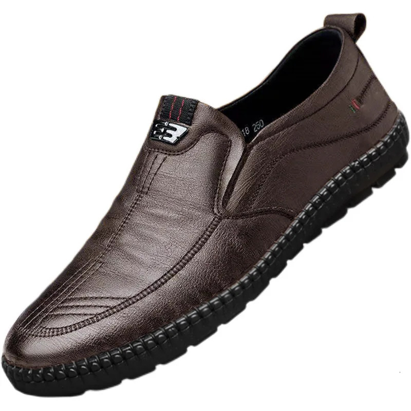 Spring Autumn Mens Leather Shoes Business soft soled casual footwear Fashion versatile flat Comfortable light male shoes 251023