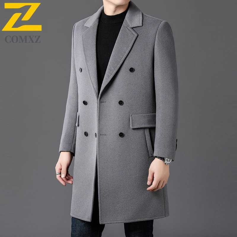 Winter New Woolen Overcoat Male Fashion Classic Suit Collar Warm Trench Coat Premium Business Style Scratch Resistant Long CoatT251025