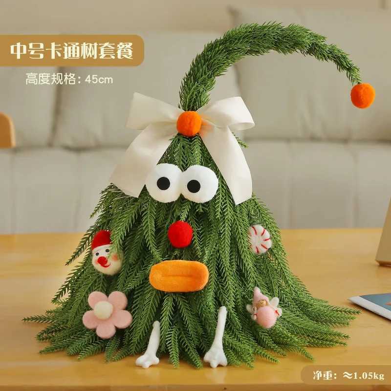 Simulated Encrypted Desktop PE Christmas Tree Mini Christmas Tree Ornament Magic Crooked Neck Christmas Tree Decoration C251024