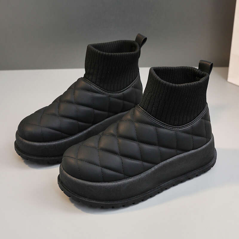 New Snow Boots Winter Cotton Casual Women's Shoes High-top Sneakers Thick-soled Height-increasing Student Korean Version Versatile temperament