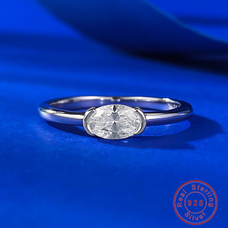 2025 Choucong Ins Top Sell Wedding Rings Solitaire Simple Fashion Jewelry Real 100% 925 Sterling Silver Oval Cut Ruby 5A Zircon CZ Diamond Party Etern