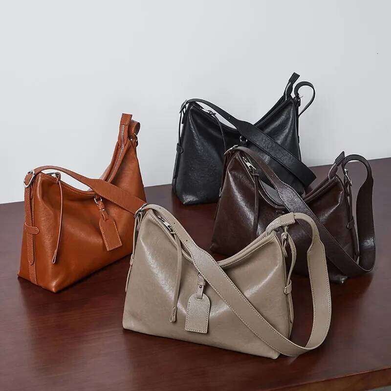 Designer Bags Women's 2025 New Large Capacity Shoulder Bag Vegetable-Tanned-Cowhide Women Crossbody Bags Genuine Leather Handbags Luxury Bag