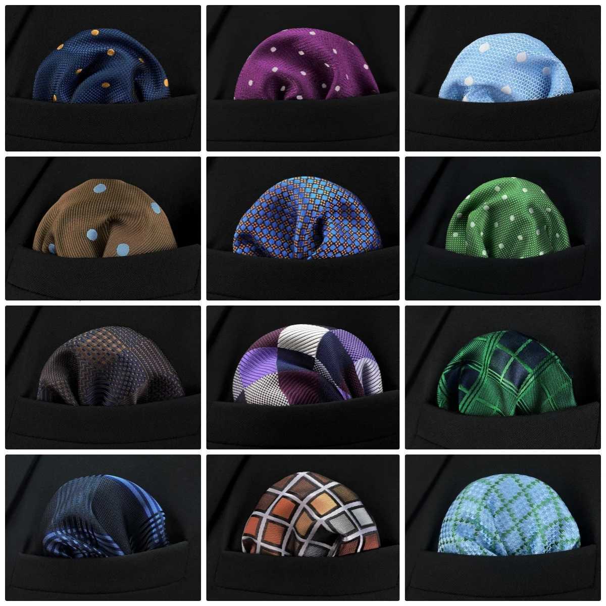 Colorf Dots Crimson Busin Mticolor Pocket Square Mens Classic Suit Gift Handkerchief Checkes Acceossories Y251024