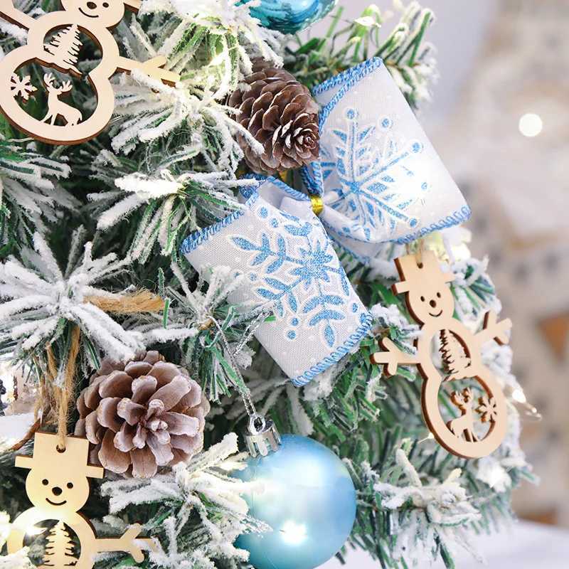 Christmas Decorations 40cm Snowfall Christmas Wreath 2025 New Christmas Door Hanging Vine Circle Scene Decoration Props C251024