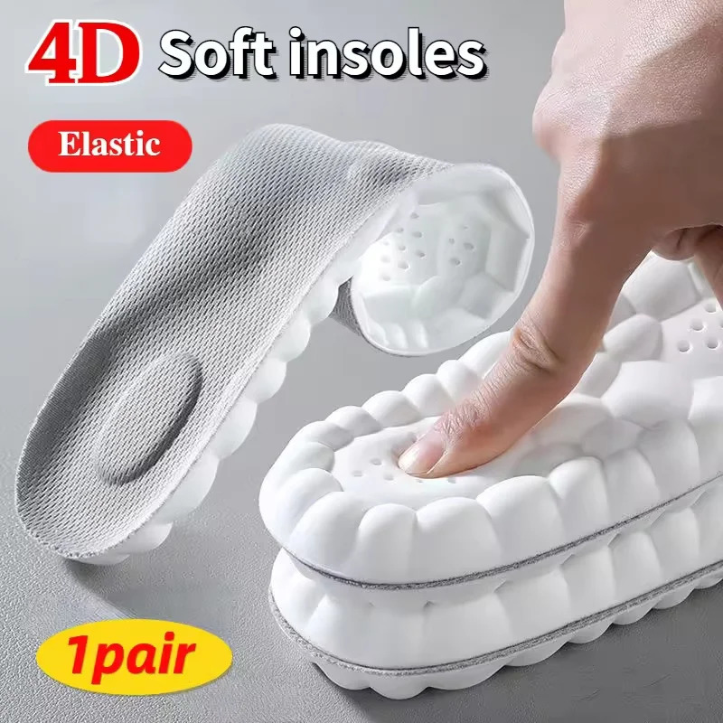 1 Pair Soft 4D Massage Arch Support Insoles Latex Sports Pads For Running Basket Shoes Sole Orthopedic Inserts Unisex251020