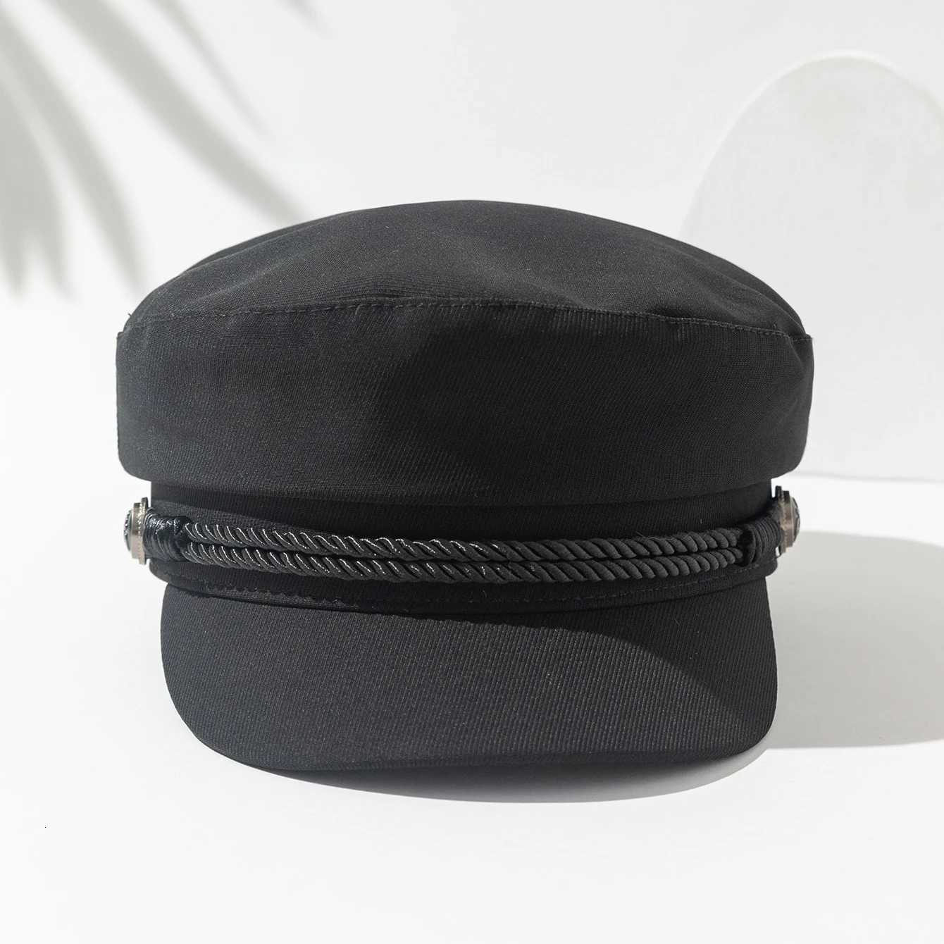 Simple double rope braid flat top beret Korean version of spring and autumn simple fashion all the newsper boy hat Y251025