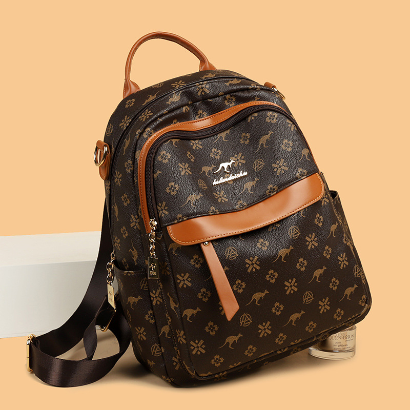 backpack luxury 2025 New Women Backpack Printed Fashion 3-Way Convertible Bag Large Capacity Travel Backpack Shoulder Bag Free Shipping