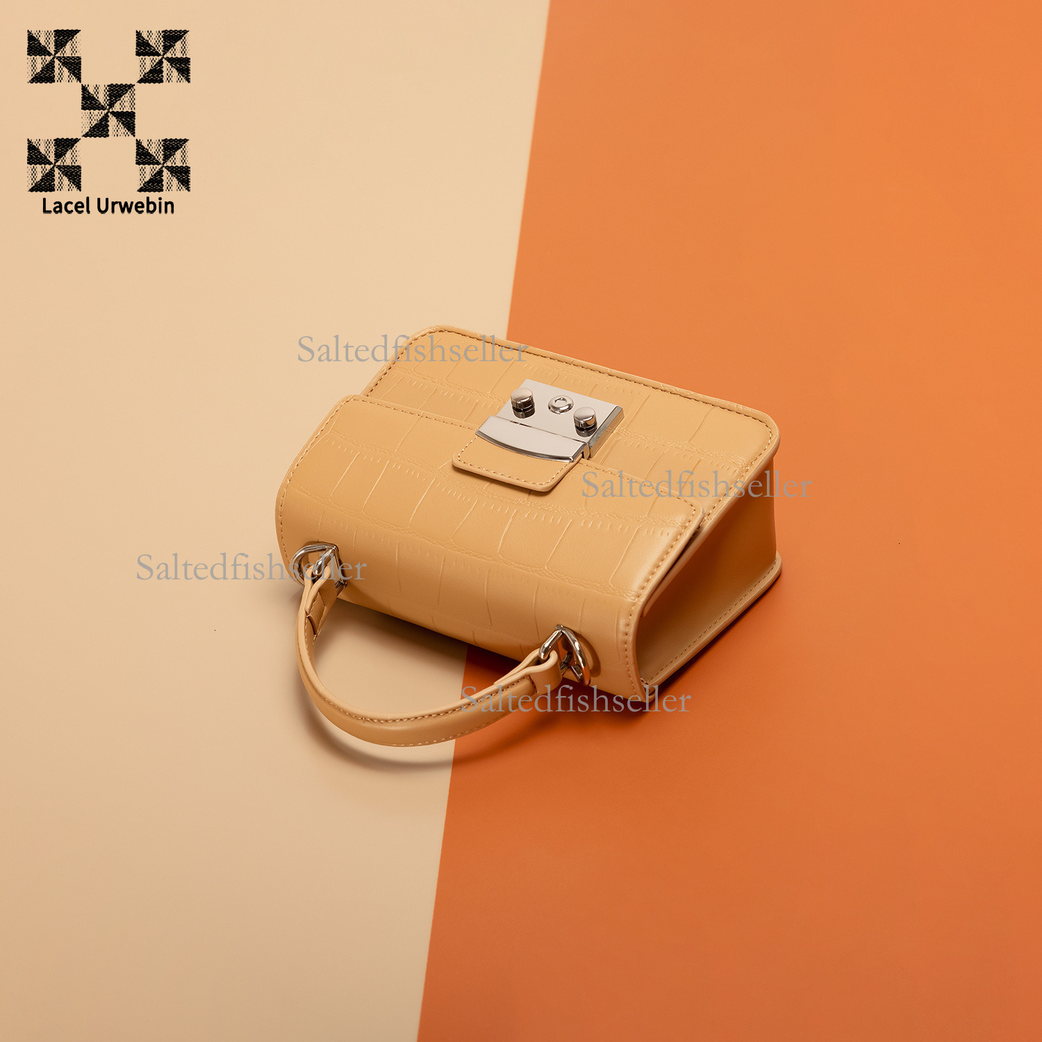 Lacel Urwebin Designer New Korean Casual Metal Snap Button Handbag Fashion And Chic Small And Exquisite Small Square Bag Single Shoulder Women's 