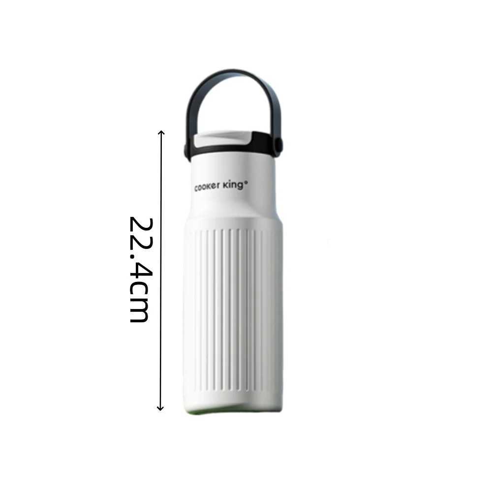 COOKER KING 650ml Large Capacity Insulated Cup Stainless Steel Hot Cold Sports Two Sips Under One Lid Cups Travel School Bottle J251025