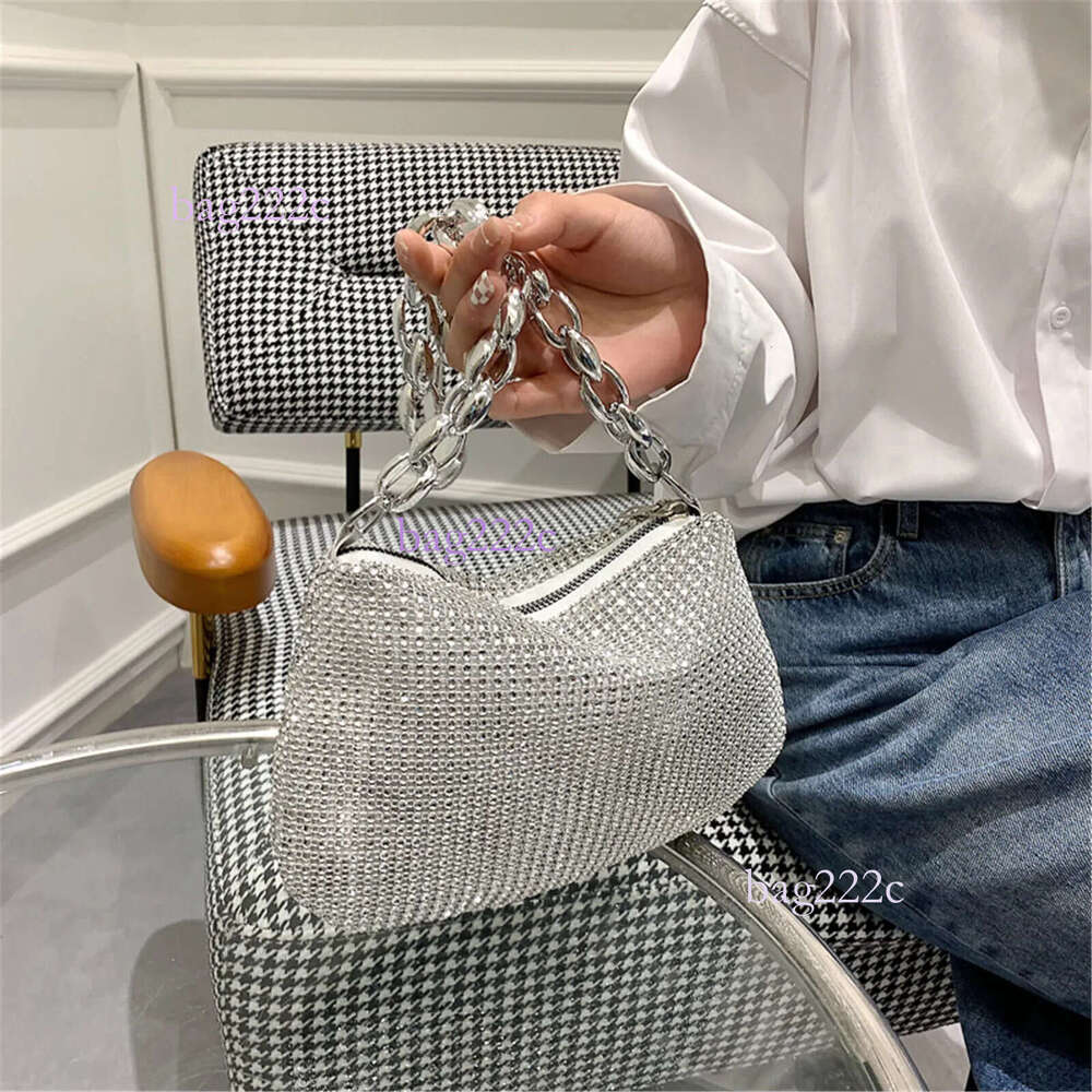 Women Evening Clutch Bag Fashion Rhinestone Tote Shiny Dinner Party Wedding Designer Shoulder Underarm Bags Purses H7.8#13.5