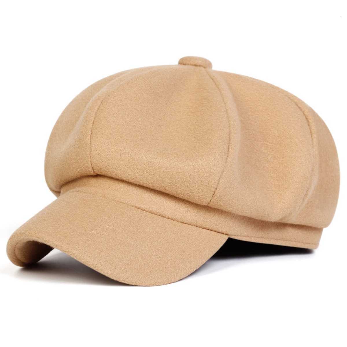 Woolen solid color beret fashion outdoor cotton hat autumn and winter windproof hats mens and wens universal cs Y251025