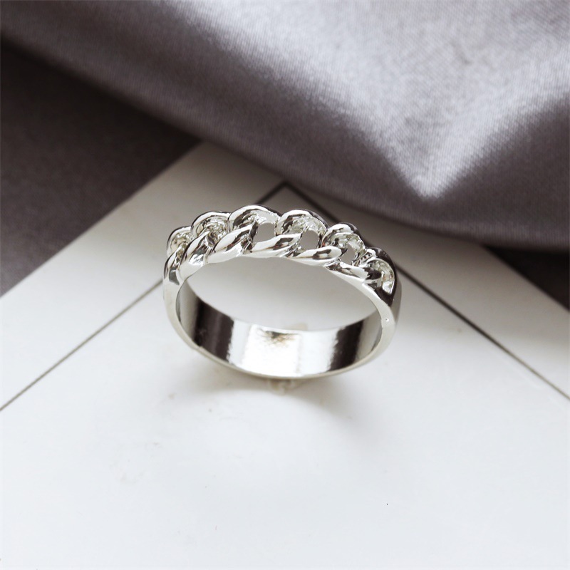 Version Korean Fashion Accessories Chain Hollow Folk Ring