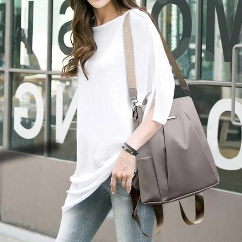 Waterproof Oxford Women Backpack Fashion AntiTheft School Bagpack Luxury Designer Female Large Capacity Travel Shoulder Handbag W251025