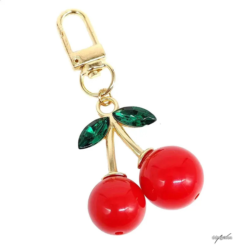 Trendy Alloy Cherry Keychain Charm Accessory Womens Bag Car Pendant Adornment Individualized Decoration For Women 240829 Ddmymon