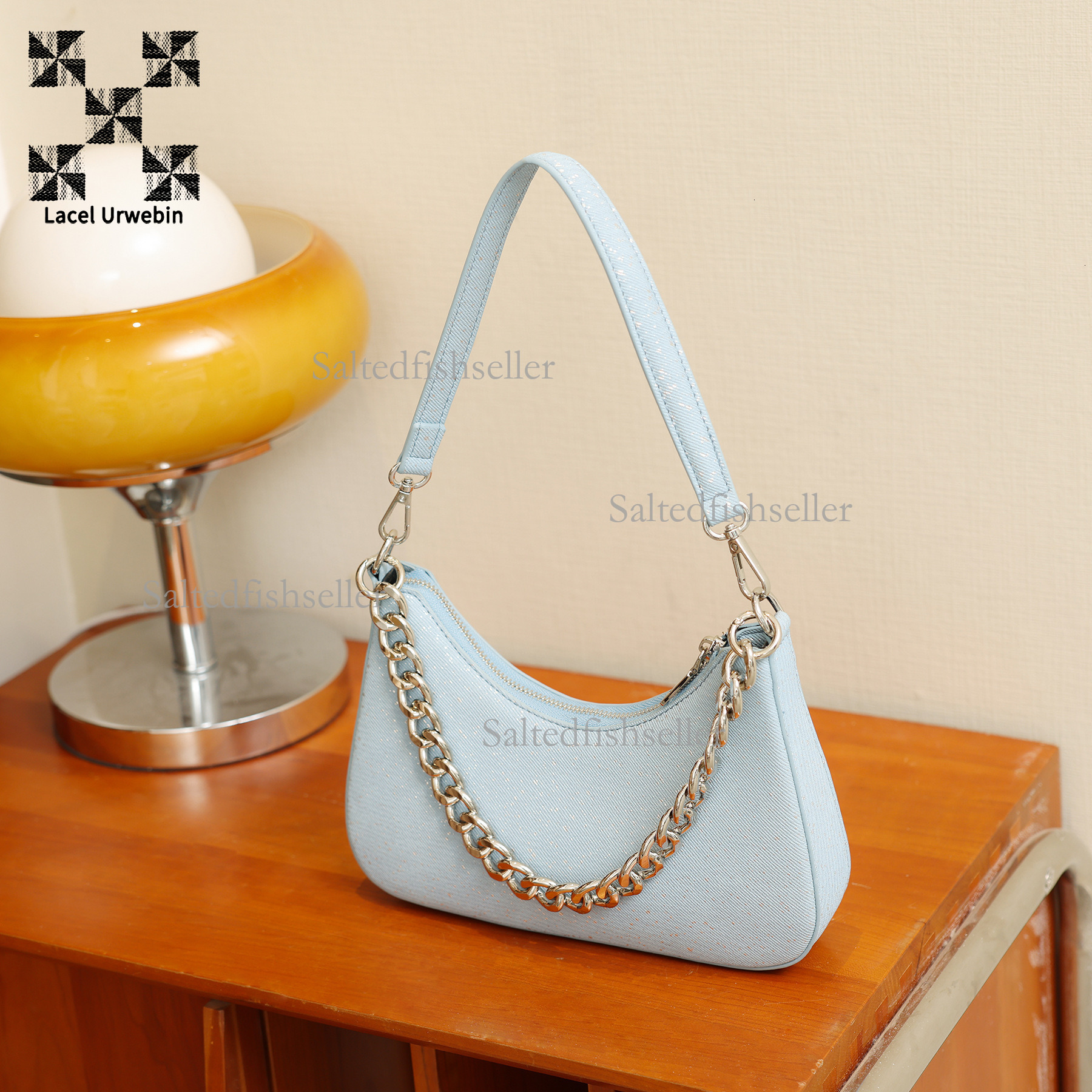 Lacel Urwebin Fashion Women's Bag 2025 New Stylish Underarm Chain Bag Ins Daily Commute Single Shoulder Crossbody Baguette Bag Free shipping