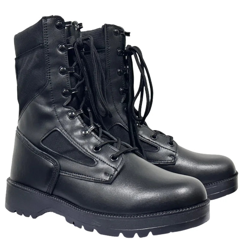 Leather Man Tactical Combat Boots Men Outdoor Hiking Desert Boots Breathable Male Ankle Boots 251023