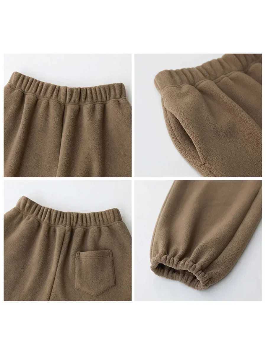 CHIC VEN Womens Pant Loose Casual New High Waist Fleece Pant Thick Plush Warm Female Sports Trousers Autumn Winter 2023T251025