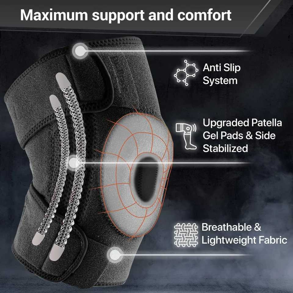 1pcs knee brace hiking outdoor running cycling mens and womens non slip spring support knee joint protection equipment Y251024
