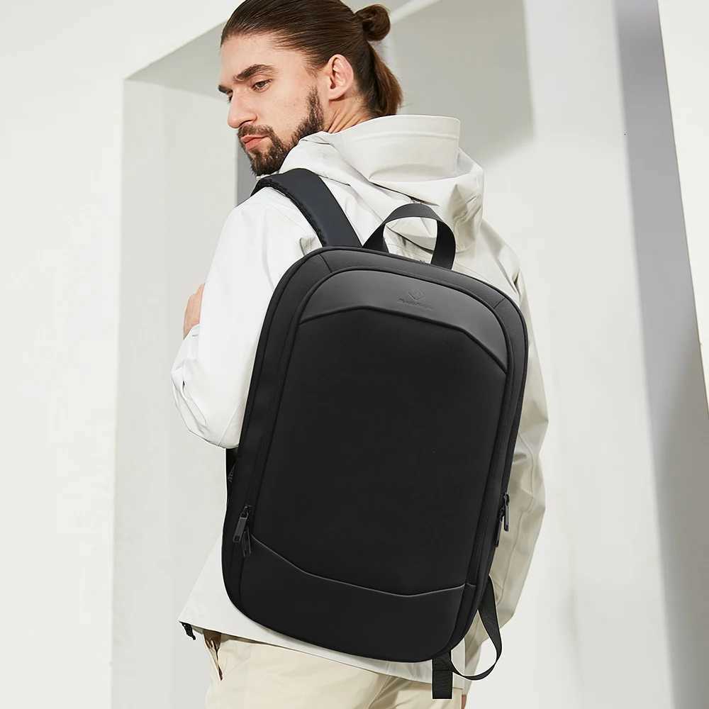 HcanKcan Mens Waterproof Backpack Business Laptop packs Travel Male Expandable Bags USB Charging Multifunction Womens Backpack W251025