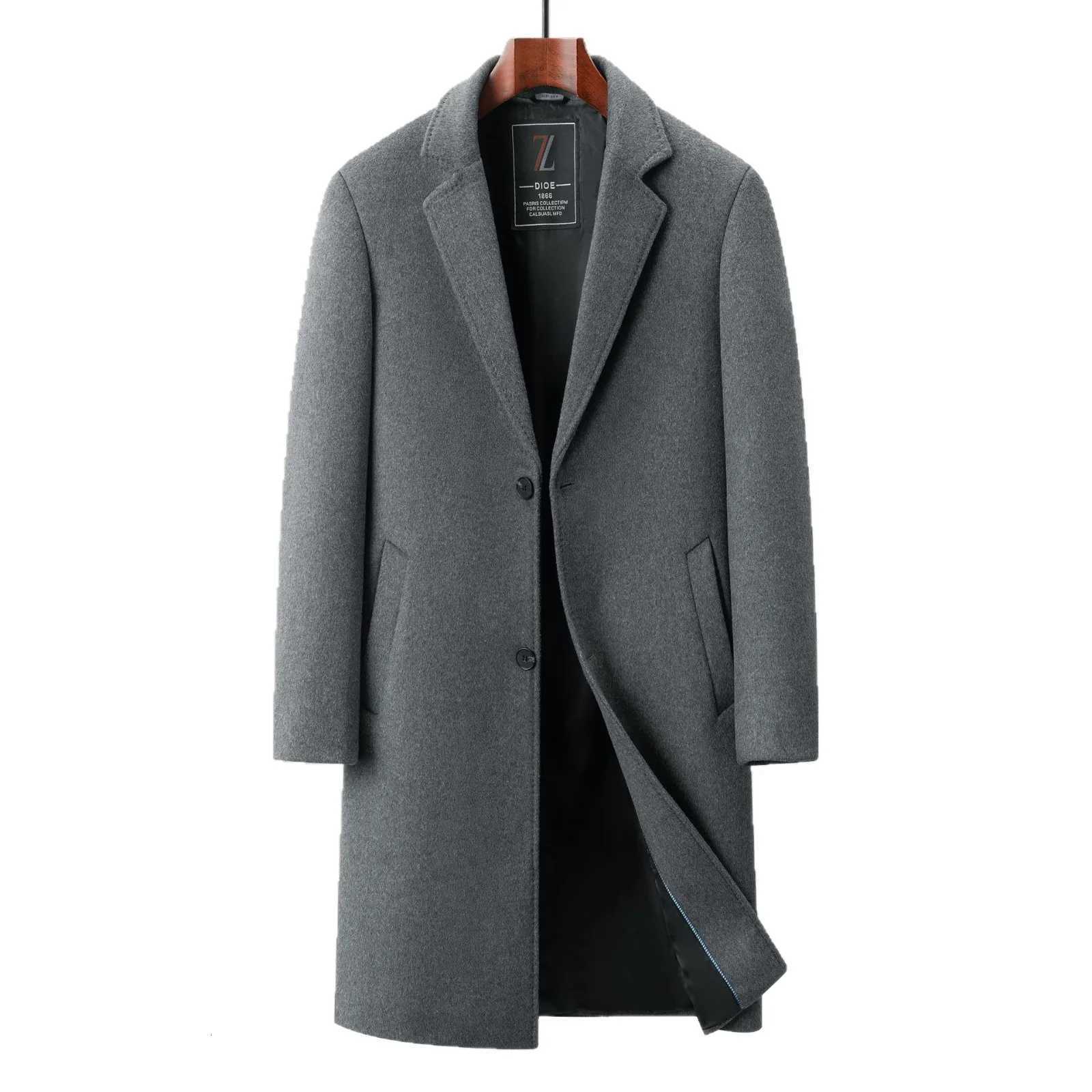 New Fashion Men Business Casual Wool Trench Coats British Style Cashmere Overcoats Quality Man Woolen Blends Long Jackets Size 3T251025