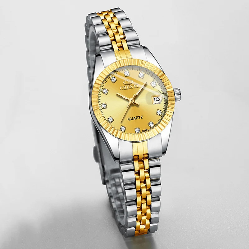 CHENXI Super Womens Watch Quartz Golden Stainless Steel Small Dial Charm Dress Trendy Wristwatch for Fashion La 251021