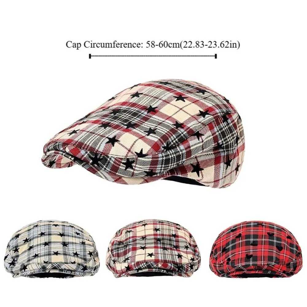Fashion Vintage Wens Beret Janese Star Newsboy C Y2k Plaid Versatile Painter C Outdoor Y251025