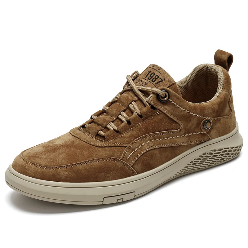 Four Season Shoes Fashionable Leather Surface and Oil Resistant Casual Shoes Breathable Lace Up Comfortable Driving Shoe 251023