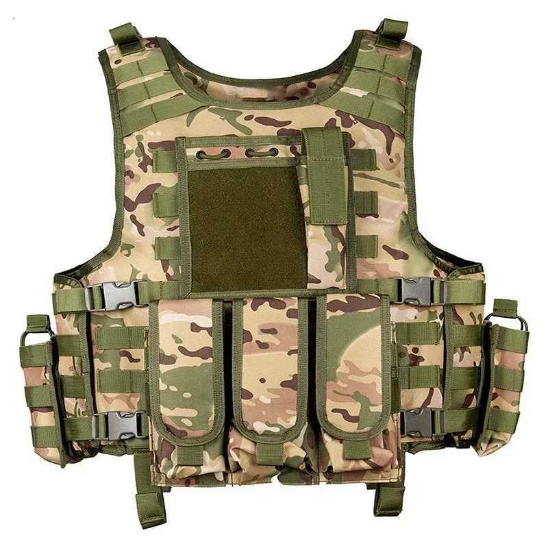 Outdoor Tactical Hunting Mol Vest Mens Multifunction Camouflage CS Wargame Body Hiking Tactics Training Protective Vest Y251022