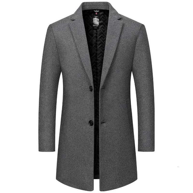 New Winter Men Business Casual Trench Coats Long Jackets Overcoats Male Cashmere Trench Coats Man Woolen Blends Coats Size 5XLT251025
