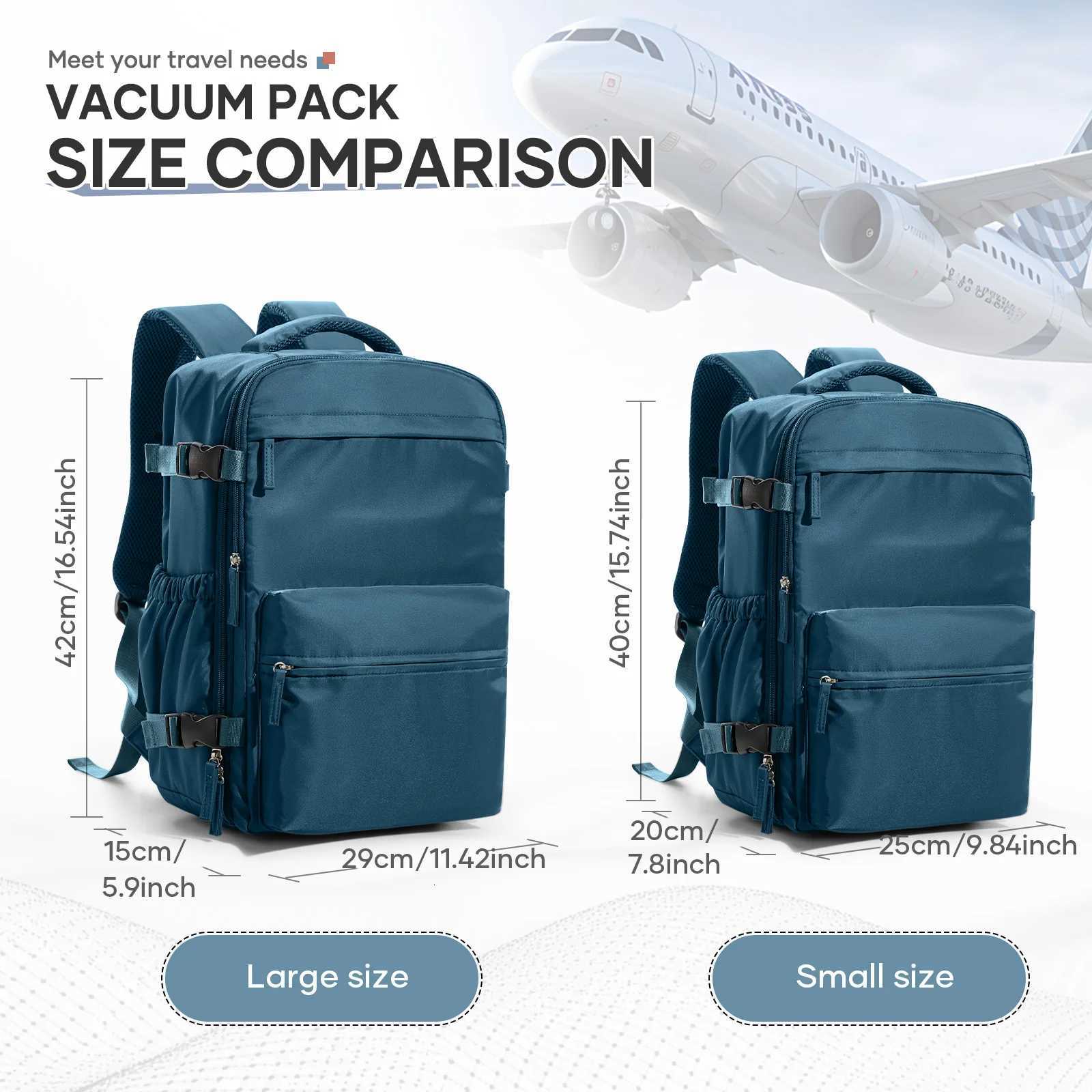 Ryanair 40x20x25 Cabin Bag Men Air Vacuum Compression Backpack Hand Luggage Laptop Backpack42x29x15 Vacuum Clothing Storage Bag W251025