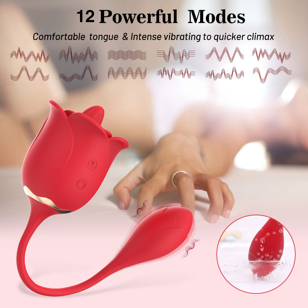 Intensive Vibration with Comfort Tongue: Explore 12 Exciting Sex Toy Functions for Enhanced Pleasure