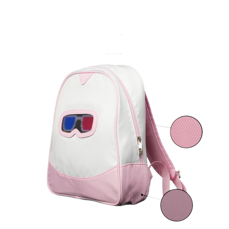 New ultra light cloth bag LED light, lightweight Bluetooth backpack designer, anime children's student leisure backpack