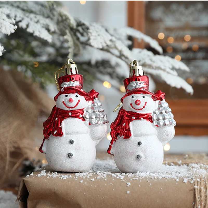 2pcs Christmas Decorations Santa Claus Snowman Ice Cream Christmas Tree Hanging Pendant Noel Natale Xmas Gift New Year Ornaments C251024