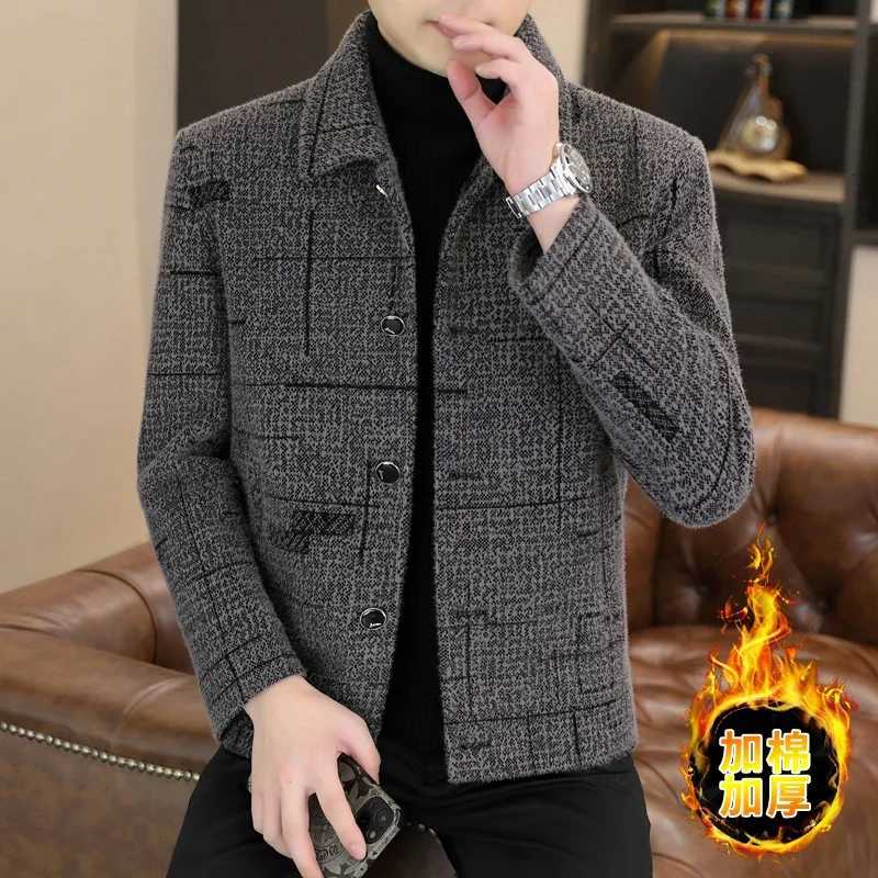 2023 Winter Warm Business Casual Woolen Jacket for Men Fashion Slim Fit Casual Short Trench Coat Windproof Jacket Office SocialT251025