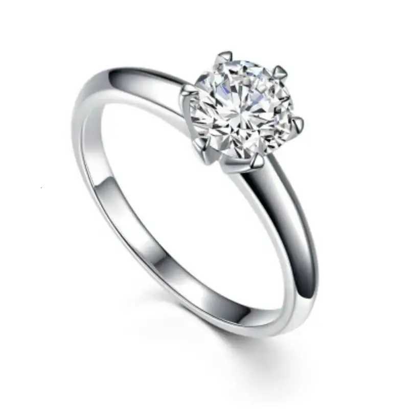 925 Sterling Silver moissanite Rings for women crystal adjustable size Fashion party Couple Gifts engagement wedding JewelryXJ251025